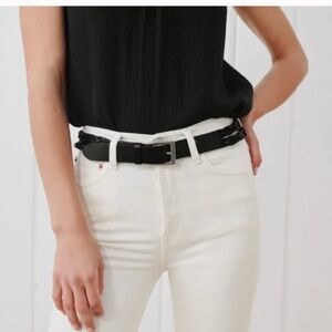 Jenni Kayne leather braided belt - size small - black - worn once